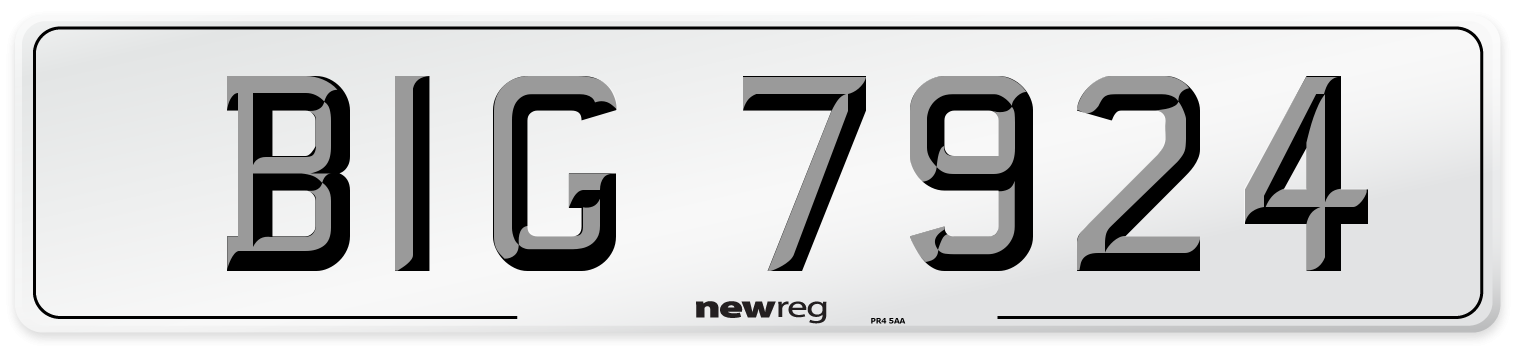 BIG 7924 Number Plate from New Reg